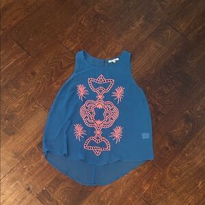 The Clothing Company Blue Tunic with Pink Design